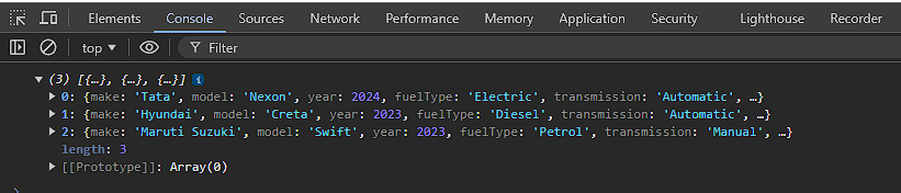 modified original array