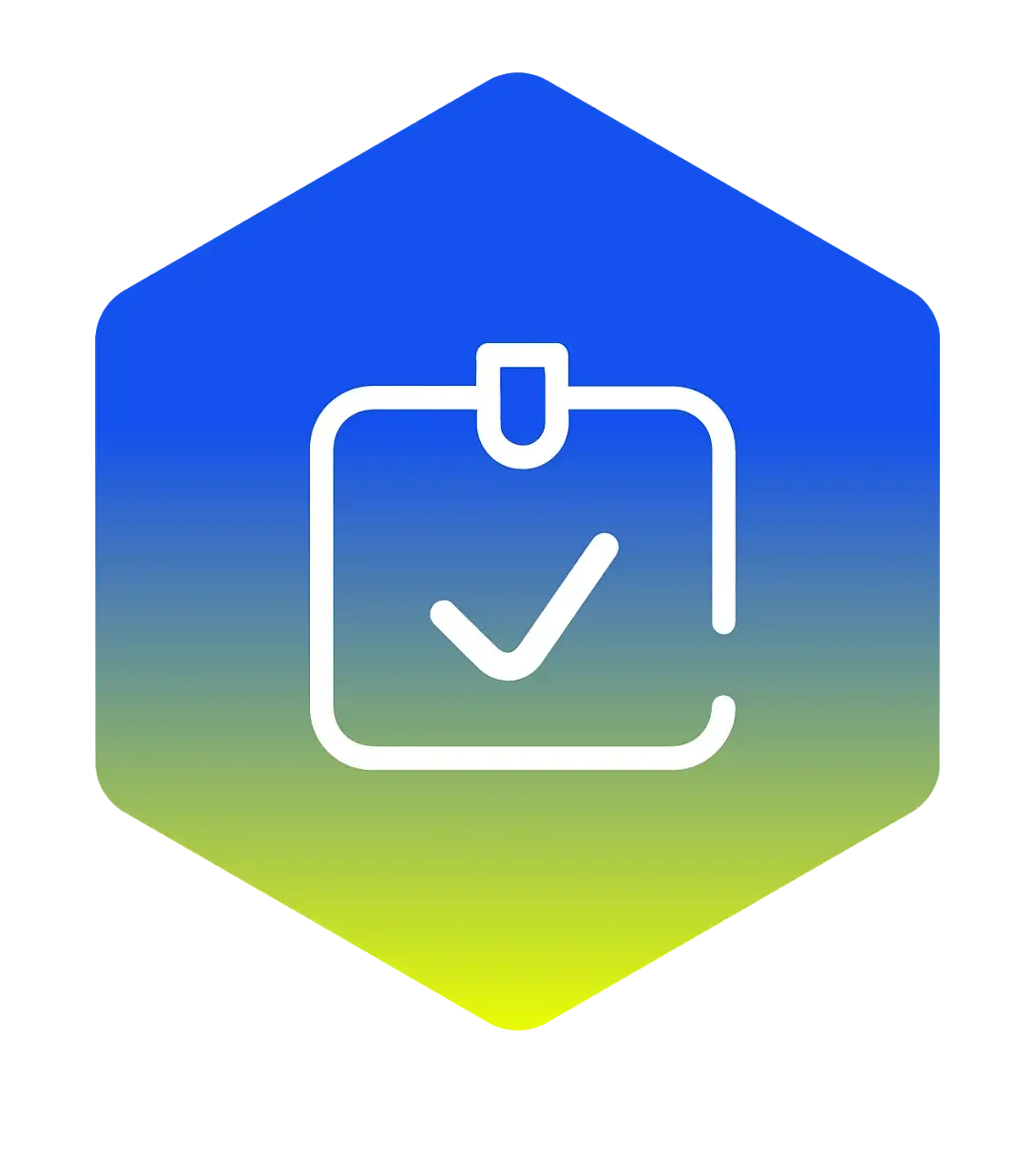 audit icon in an polygon