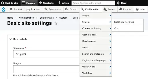 basic site setting