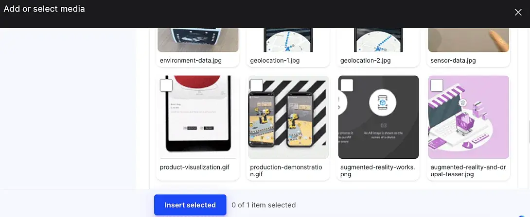 select media