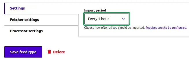 Schedule the feed