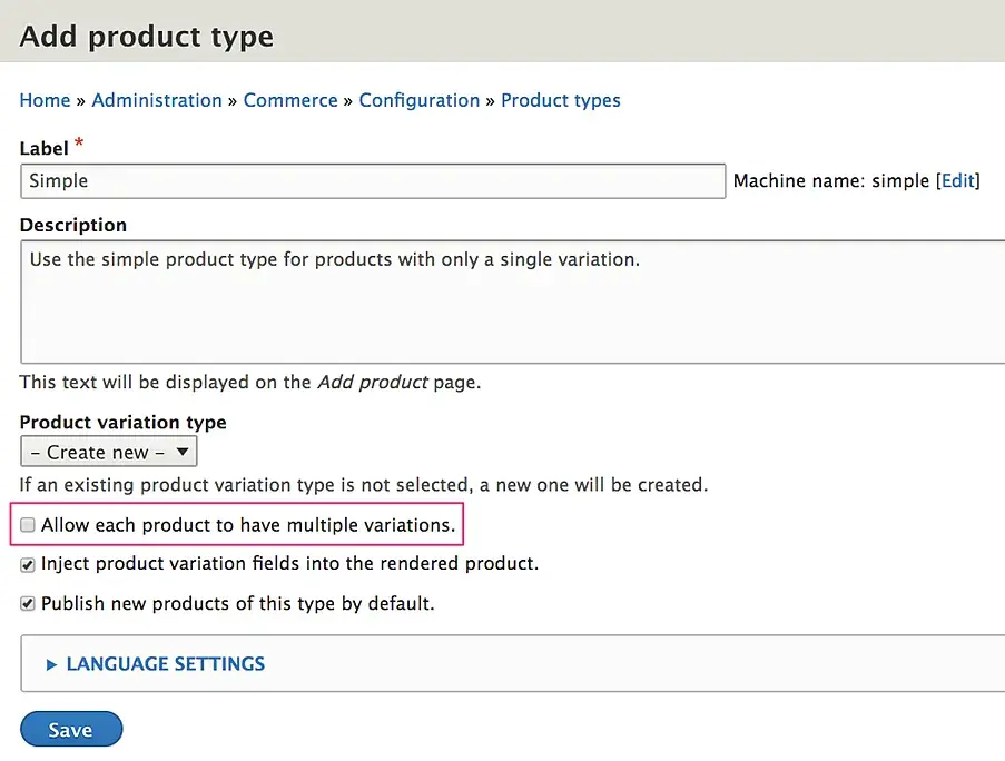 add product type