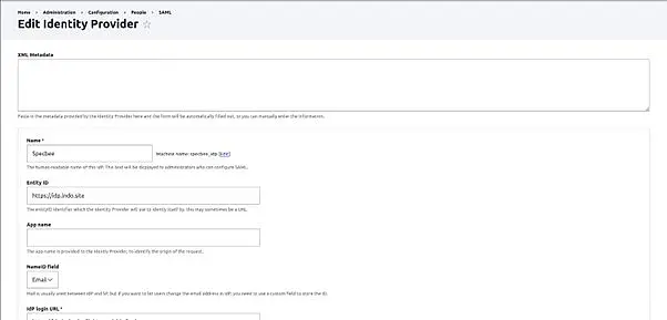 edit identity provider
