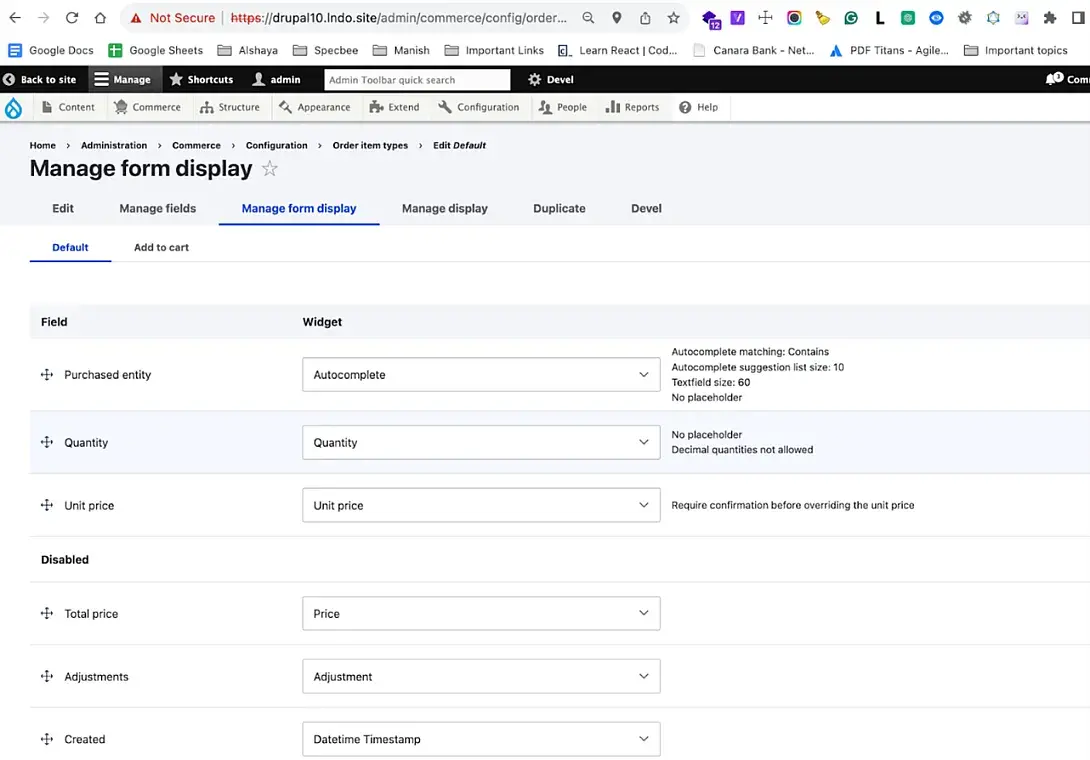 manage from display add